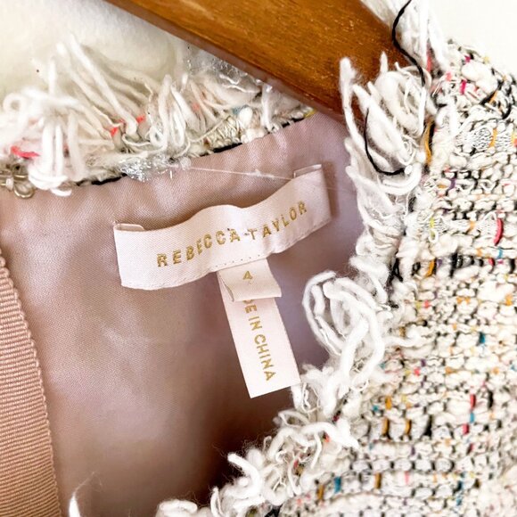 Rebecca Taylor Rainbow Tweed Dress, Size 4 - Picture 4 of 7